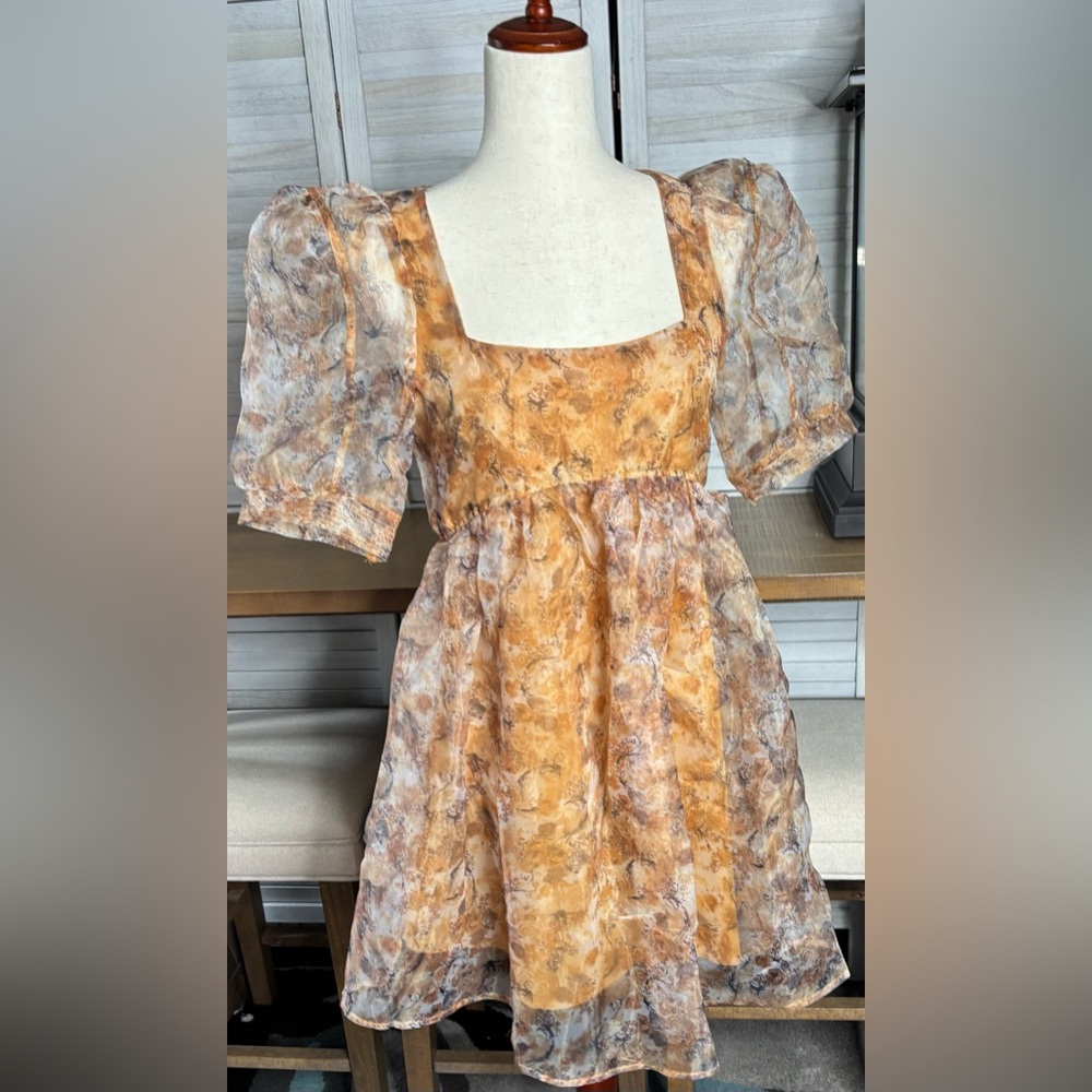 En Saison Orange Multicolored Mini Dress - Picture 5 of 16